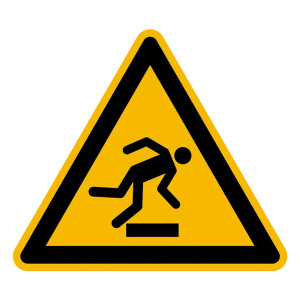 Warnzeichen Warnung vor Hindernissen am Boden DIN EN ISO 7010 W007