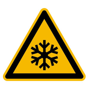 Warnzeichen Warnung vor niedriger Temperatur/Frost DIN EN ISO 7010 W010