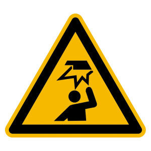 Warnzeichen Warnung vor Hindernissen im Kopfbereich DIN EN ISO 7010 W020