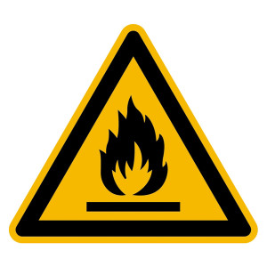 Warnzeichen Warnung vor feuergefährlichen Stoffen DIN EN ISO 7010 W021