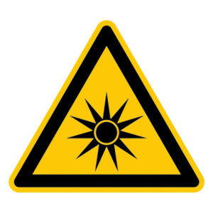 Warnzeichen Warnung vor optischer Strahlung DIN EN ISO 7010 W027