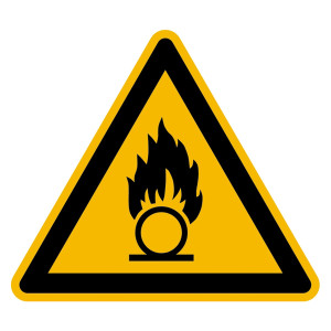 Warnzeichen Warnung vor brandfördernden Stoffen DIN EN ISO 7010 W028