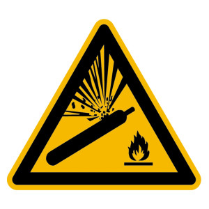 Warnzeichen Warnung vor Gasflaschen DIN EN ISO 7010 W029