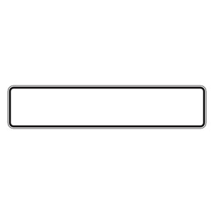 Schild mit Randprägung blanko Aluminium 520 x 110 mm