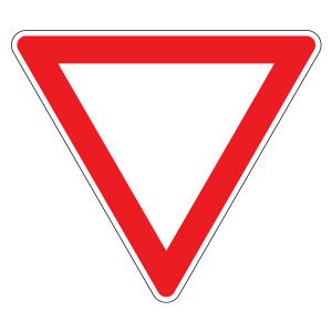 Verkehrsschild "Vorfahrt gewähren" aus Aluminium