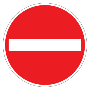 Verkehrsschild "Verbot der Einfahrt"