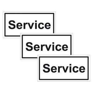 Türhinweisschild "Service" 3er Pack Folie selbstklebend