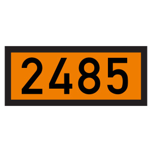 Warntafel 2485, orange, Folie, 300 x 120 mm, Einzeletikett