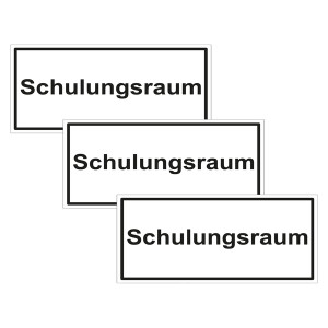 Türhinweisschild "Schulungsraum" 3er Pack Folie selbstklebend