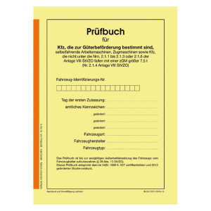 Prüfbuch Lkw über 7,5 t DIN A5
