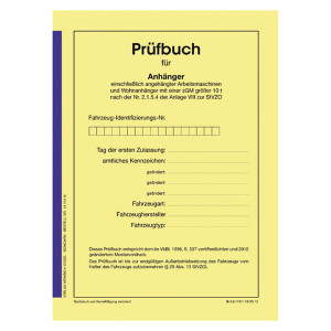Prüfbuch Anhänger über 10 t DIN A5