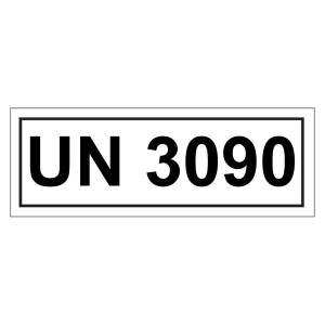 Gefahrzettel mit UN 3090