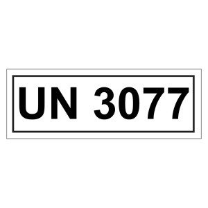 Gefahrzettel mit UN 3077