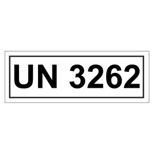 Gefahrzettel mit UN 3262