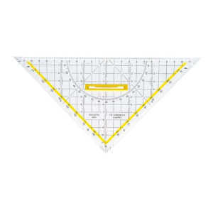 Aristo Zeichendreieck TZ-Dreieck®, Plexiglas® mit Griff, 250 mm, glasklar
