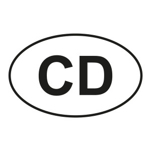 Autoaufkleber "oval" mit CD