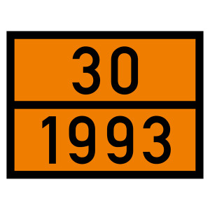 Warntafel 30 1993, orange, 400 x 300 mm