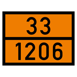 Warntafel 33 1206, orange, 400 x 300 mm