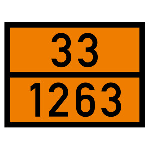 Warntafel 33 1263, orange, 400 x 300 mm