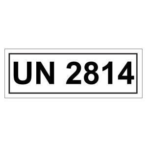 Gefahrzettel mit UN 2814