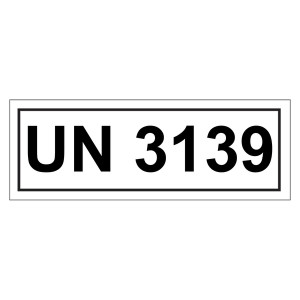Gefahrzettel mit UN 3139