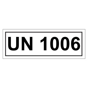 Gefahrzettel mit UN 1006