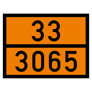 Warntafel 33 3065, orange, 400 x 300 mm