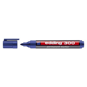 Edding 300 Permanentmarker - nachfüllbar, 1,5 - 3 mm, blau