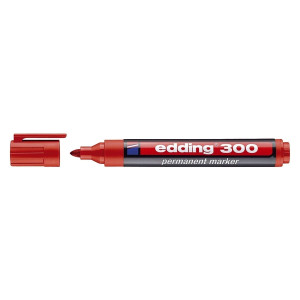 Edding 300 Permanentmarker - nachfüllbar, 1,5 - 3 mm, rot