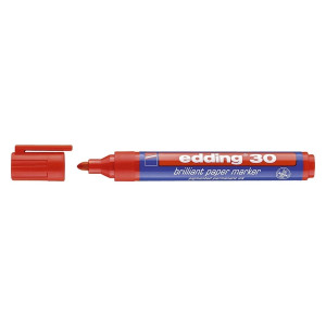 Edding 30 Brilliant paper marker - nachfüllbar, 1,5 - 3 mm, rot