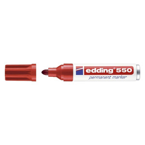 Edding 550 Permanentmarker - nachfüllbar, 3 - 4 mm, rot