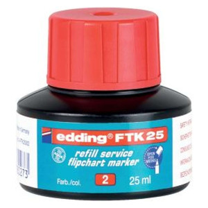 Edding FTK 25 - Nachfülltusche, 25 ml, rot