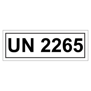 Gefahrzettel mit UN 2265