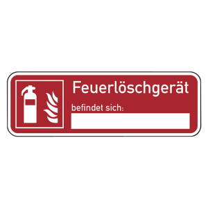 Brandschutzzeichen Feuerlöschgerät befindet sich Folie 180 x 60 mm Einzeletikett