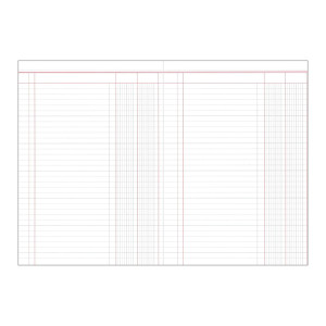RNK Verlag Spaltenbuch mit 2 Spalten, 60 Seiten, DIN A4, rot/grau liniert
