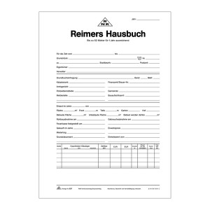 RNK Verlag Reimers Hausbuch mit einer Seite für jeden Monat, 32 Seiten + Jahreszusammenstellung (Art.Nr. 964), DIN A4