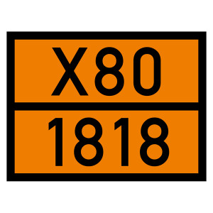 Warntafel X80 1818, orange, 400 x 300 mm