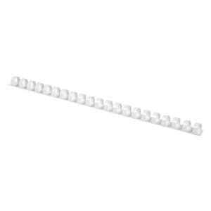 Q-Connect Plastik-Binderücken, 10 mm, für 65 Blatt, weiß, 100 Stück