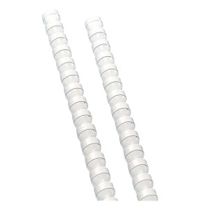 Q-Connect Plastik-Binderücken, 12 mm, für 95 Blatt, weiß, 100 Stück