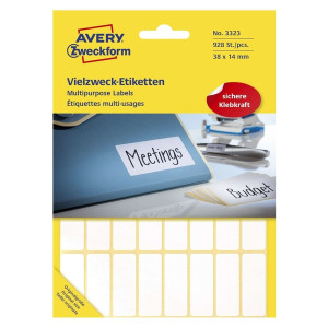Avery Zweckform® 3323 Mini-Organisations-Etiketten, 38 x 14 mm, 29 Blatt/928 Etiketten, weiß
