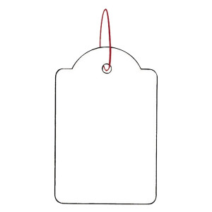 Herma 6918 Hängeetiketten - 32x50 mm, mit rotem Faden, 1000 Stück