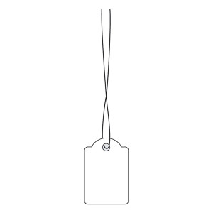 Herma 6932 Hängeetiketten - 15x24 mm, mit weißem Faden, 1000 Stück