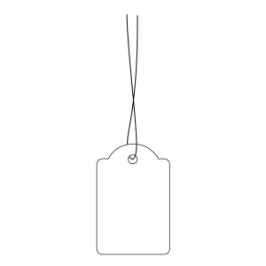 Herma 6925 Hängeetiketten - 25x38 mm, mit weißem Faden, 1000 Stück