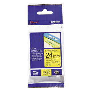 Brother® TZe-651 Schriftbandkassette - laminiert, 24 mm x 8 m, schwarz auf gelb