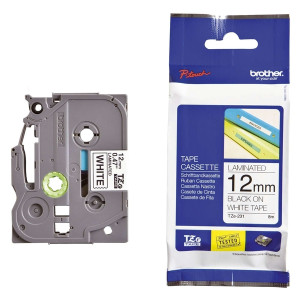 Brother® TZe-231 Schriftbandkassette - laminiert, 12 mm x 8 m, schwarz auf weiß