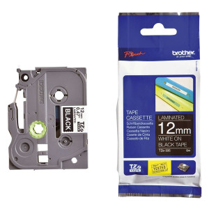 Brother® TZe-335 Schriftbandkassette - laminiert, 12 mm x 8 m, weiß auf schwarz