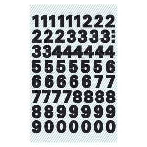 Avery Zweckform® 3781 Zahlen Schrift Univers Medium 38pt schwarz Polyester selbstklebend 2Bg 120Etik.