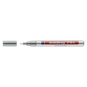 Edding 751 Glanzlack-Marker creative - 1 - 2 mm, silber
