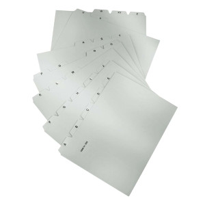 HAN Register A - Z, DIN A5 quer, 25-teilig, für Karteibox, Karteikästen/Tröge, grau