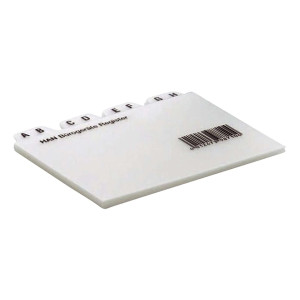HAN Register A - Z, DIN A7 quer, 25-teilig, für Karteibox, Karteikästen/Tröge, grau